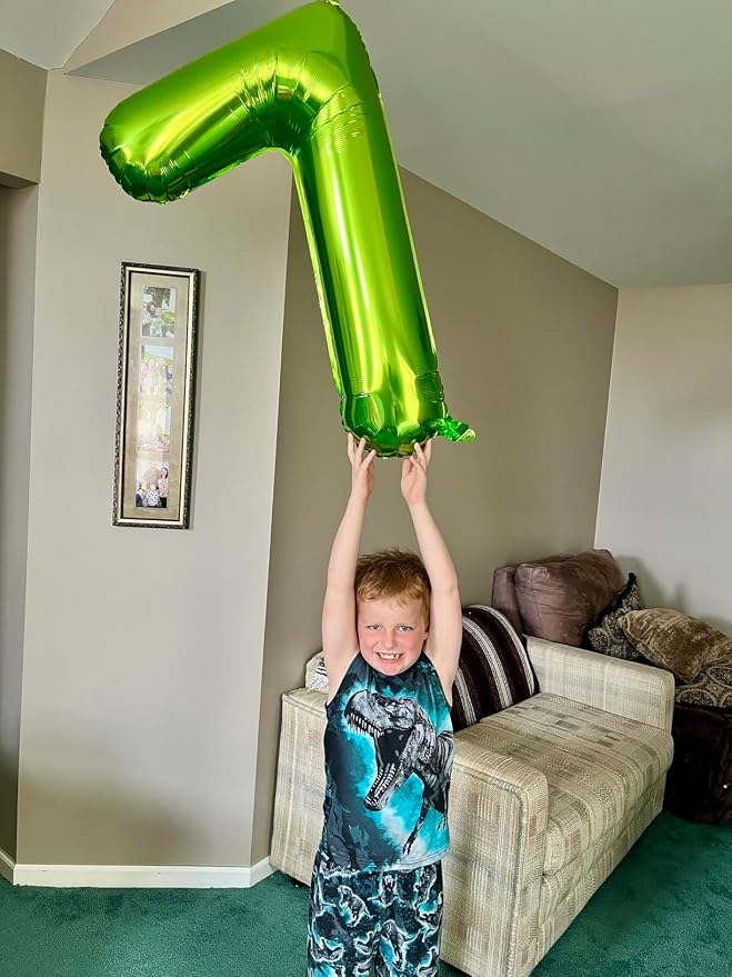 5 Balloon Numbers, 40In Green Balloons - Image 4