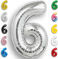 Silver Number Balloon 6 Mylar Foil Balloons 32 inch by Unknown