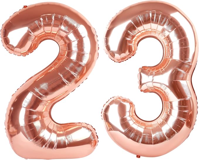 Number Balloons 23 Balloon 40 inch Rose Gold by Enyeopd