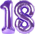 18 Balloon Number 40 Inch Purple Balloons by Mluchee