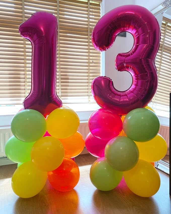 40 Inch Hot Pink 13 Number Balloons Giant Jumbo Huge 13 or 31 Foil Mylar Helium - Image 5
