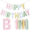 Pre-strung Happy Birthday Banner Sign Reusable Felt Happy Birthday Garland by Unknown