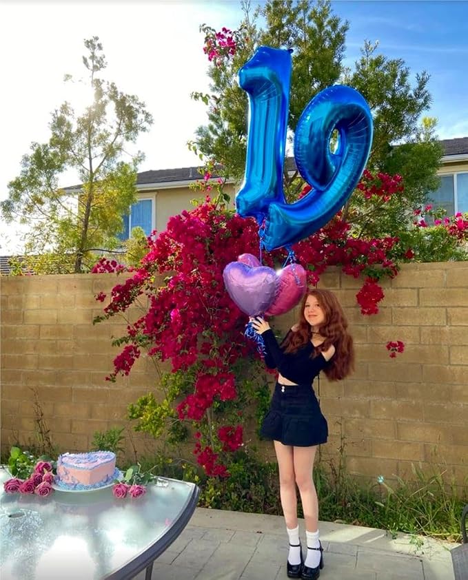 Navy Blue Number 7 Balloon 40 inch, 7th Birthday Party Balloons Decorations | - Image 6