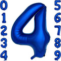 Navy Blue Number 4 Balloons 40 Inch Large Dark Blue Helium Foil Balloons by cocodino