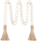 Meplait 39in Wood Bead Garland, Farmhouse Beads by Meplait
