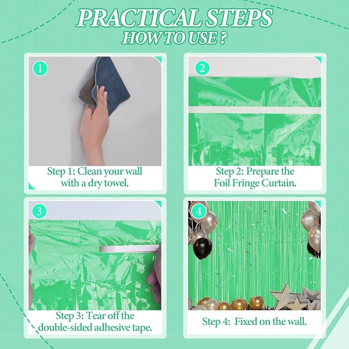 DECOCKRAT 2 Pack Foil Fringe Backdrop - Image 3