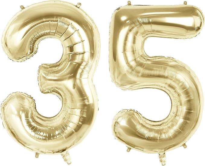 Number 35 Balloons for 35th Birthday Party Decorations, 40 Inch 0-100 by Joycard