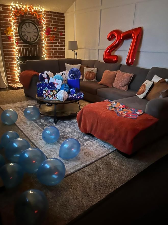 2 Balloon Numbers 40Inch Two Balloons Red Party Decorations - Image 3