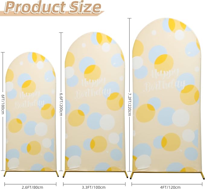 Wedding Arch Cover 7.2FT Spandex Arch Backdrop Cover Stretchy Backdrop for Wedding Birthday Party Decoration Baby Shower