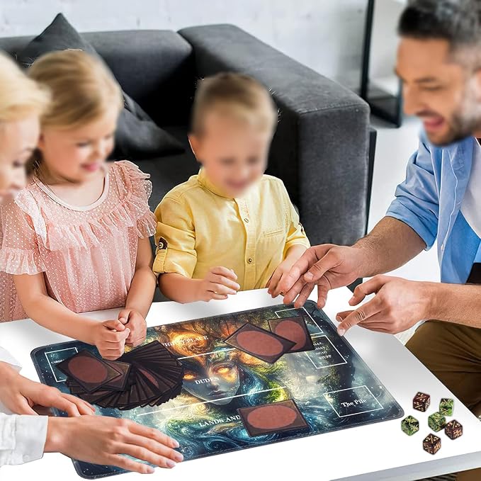 for TCG Playmat with Zones, Non-Slip Rubber Bottom Trading Card Game Mat with - Image 6
