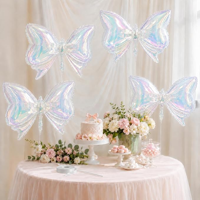 Iridescent Bow Balloons, Baby Shower, Bachelorette, Wedding and Anniversary - Image 5