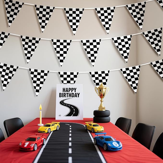 Piokio 10 Meters Black and White Checkered Flag Banner - Image 4