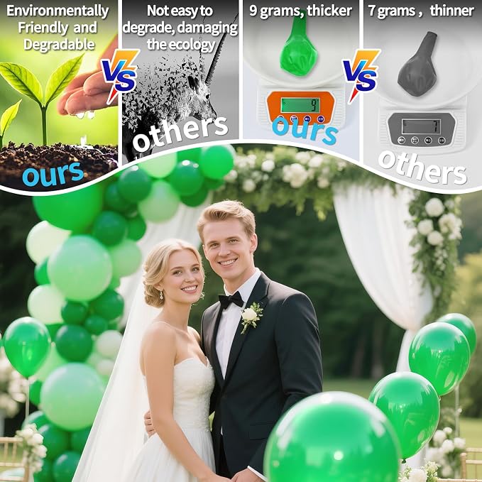 32 Pack 18 Inch Green Latex Balloons - Image 3