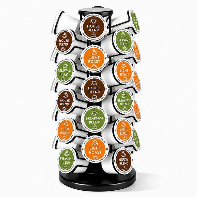 Coffee Pod Holder for 40 Pods, K Cup Holder Organizer by BLACKSMITHFAMILY