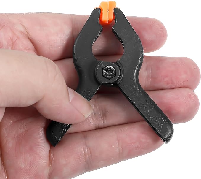 12pcs Black Plastic Spring Clamps, Anti-Slip Clips - Image 7