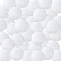 Treela 48 Pack White Chinese Japanese Paper Lanterns Decorative Hanging Round by Treela