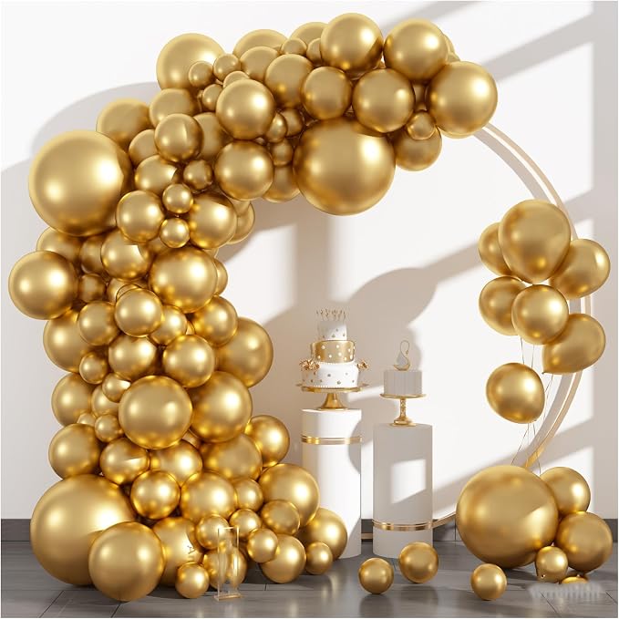 Amandir 153pcs Metallic Gold Balloons Arch Garland Kit Different Sizes | 18 12 - Image 5