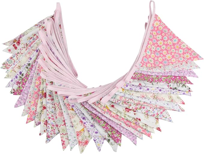 10M/32Ft Triangle Bunting Banner, Baby Shower, Outdoor and Home Decorations - Image 2