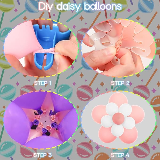 Balloon Garland Kit Blue Teal Dusty Pink, Different Sizes Balloons - Image 4