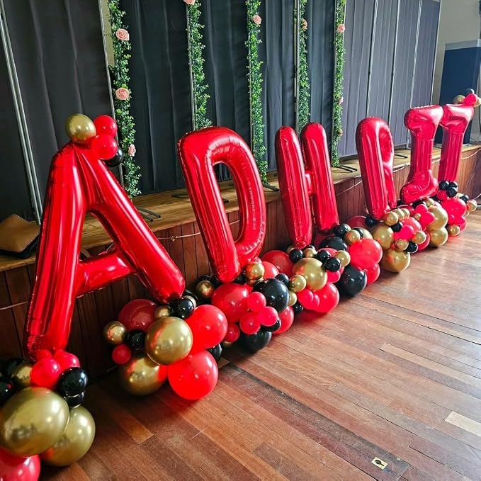 Red Letter I Balloons, I Balloon 40 Inch I Balloons Letter - Image 3
