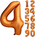 40 Inch Orange Number 4 Foil Balloon Retro Orange Digital 4 Helium Balloon | by YOIOZAIZAI