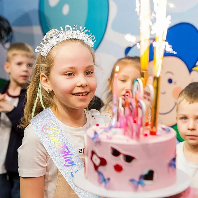 CIEHER Birthday Girl Headband Birthday Crown - Image 6