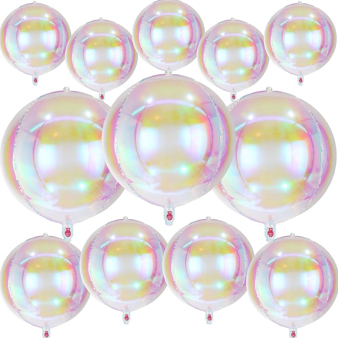 18 Pcs Foil Balloons Shiny Round Balloons Set Large Balloon Garland Arch - Image 7
