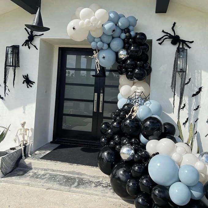 Black Balloons Double Stuffed Balloon Garland Arch Kit Latex Different Size - Image 5