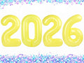 Yellow 2026 Number Balloon 40 Inch, Foil Balloons 2026 New Years Eve Party by Upgesy