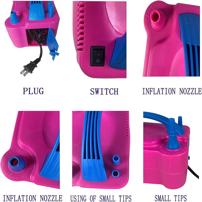 Portable Balloon Pump Powerful Electric Air Blower Dual Nozzle Balloon Fast and - Image 4