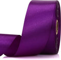 1-1/2 Inch 30 Yards Purple Solid Satin Ribbon by Unknown