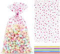 COQOFA 100 Pcs Pink Star 5"X11" Gift Wrap Cello Cellophane Treat Bags Clear by COQOFA