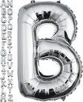 40 inch Silver Letter B Balloon, Big Size Alphabet Foil Mylar Helium Balloons by VHUWE