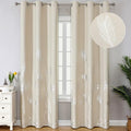 Room Darkening Cream Beige Curtains 84 Inches Long, Thermal Insulated Grommet by ESTELARTEXTILER
