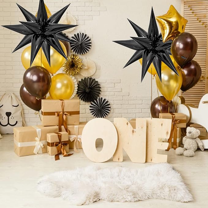 ZAKVOOR 60 Pcs Star Balloons 12 Spike Foil Explosion Party Decoration Balloons - Image 5
