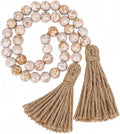IMIKEYA Wooden Beads Garland: Farmhouse Wood Bead Garland by IMIKEYA