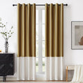 BULBUL Luxury Ivory Gold Curtains 120 inches by ModernShinyVelvetCurtains