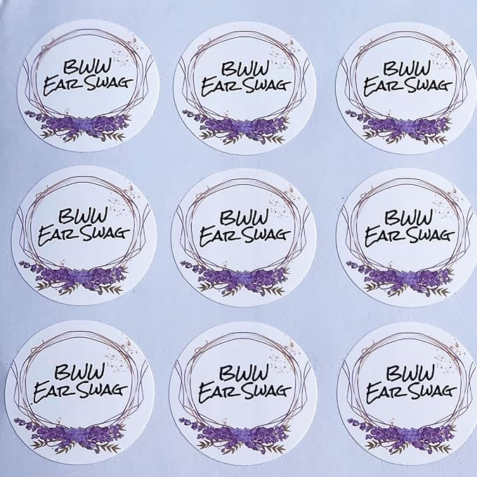 Custom Stickers for Weddings, Birthdays & Businesses - Personalized Labels with Your Logo - Waterproof, Fade and Heat Resistant - Pack of 100-1000 (Wreath O, 3.5 Inch)