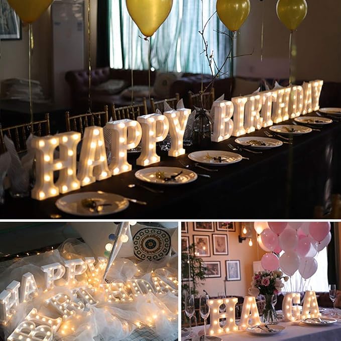 MUMUXI Marquee Light Up Letters | Large Light Up Numbers | Battery Powered and Bright with Every Letter of The Alphabet | for Wedding, Birthday, Party, Celebration, Christmas or Home Decoration (Y)