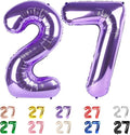 27 Balloon Numbers 40Inch for 27th Women Birthday Decorations, Inflation Straw by Mluchee