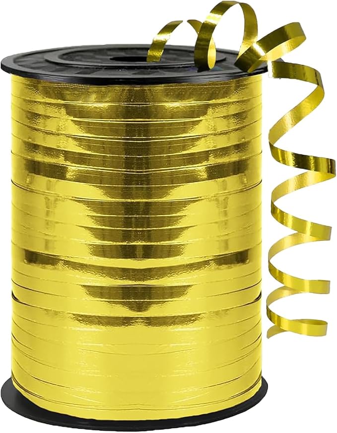 Premium Gold Curling Ribbon, 1/5" Wide x 500 Yards, by WFAUIBR