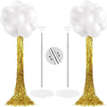 Gejoy 2 Set White and Gold Graduation Decorations Graduation Balloon Column by Gejoy