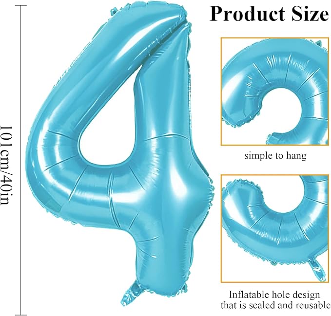 Number 14 Balloons for 14th Birthday Party Decorations, 0-100 Large No.14 - Image 2