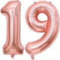 40 Inch Rose Gold 19 Balloons Giant 19 Balloons Rose Gold 19 Birthday Balloons by LHOAVWE