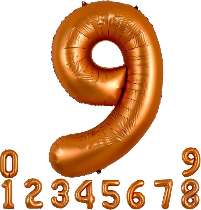 TONIFUL 40 Inch Orange Large Numbers Balloon 0-9 Birthday Party Decorations by TONIFUL