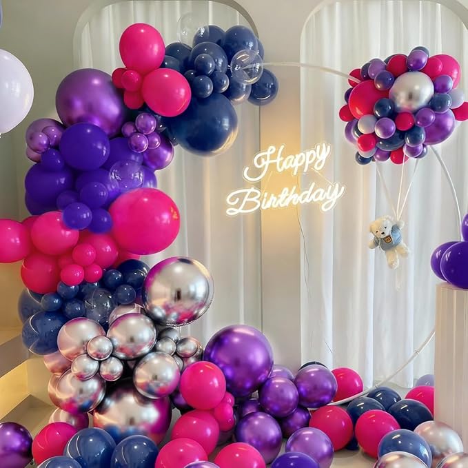 Purple Blue Red Balloon Garland Arch Kit - Image 4