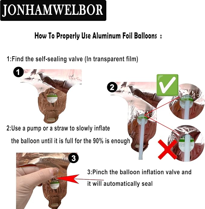 Jonhamwelbor 50 Number Balloons Rose Gold Big Giant Jumbo Number 50 Foil Mylar - Image 6
