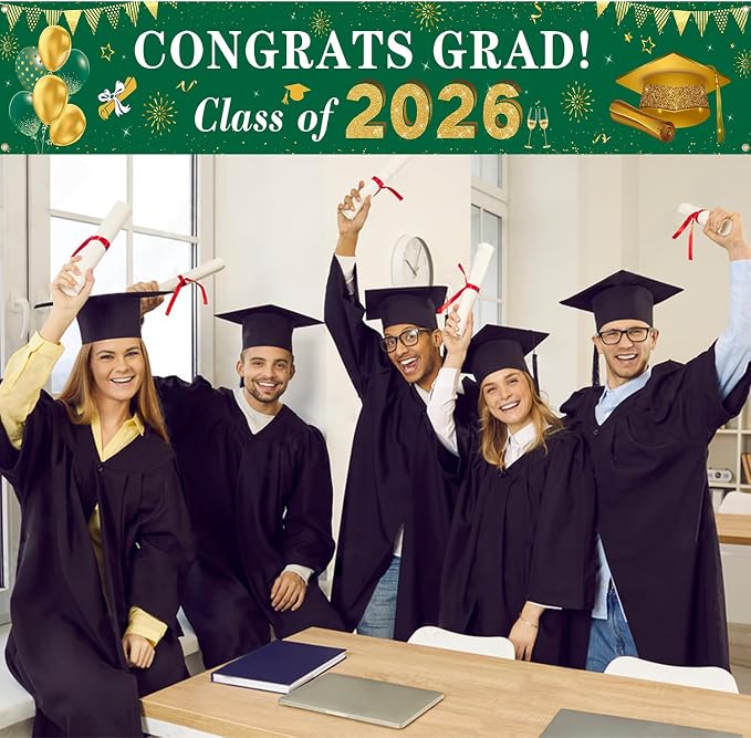 2026 Graduation Decorations Congrats Grad Class of 2026 Banner - Image 3