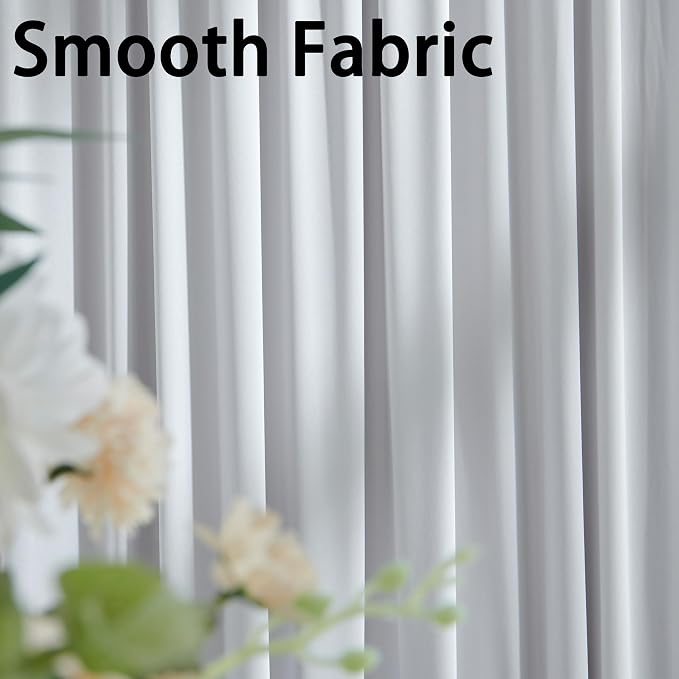 30ft x 10ft Wrinkle Free Silver Backdrop Curtain - Image 7