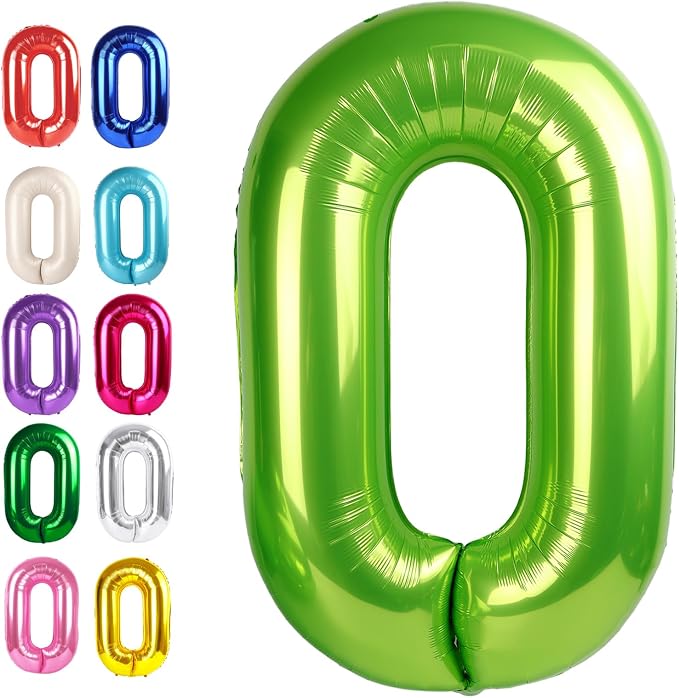 Light Green Number 0 Balloon 40 inch, Birthday Party Balloons Decorations | by Upgesy